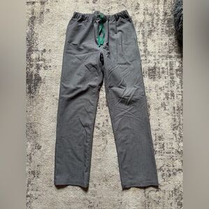 Men's Gray Pants with Green Accent